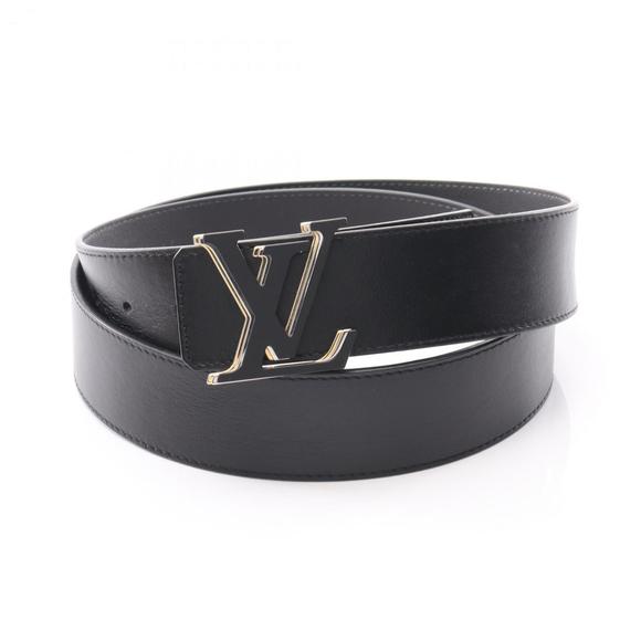 Louis Vuitton LV Optic Belt, Leather, Men's, Black/Gray, M0226S - Picture 1 of 7